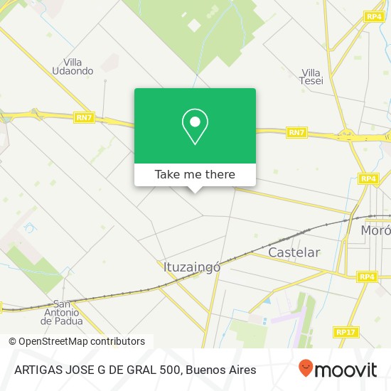 ARTIGAS  JOSE G  DE  GRAL  500 map