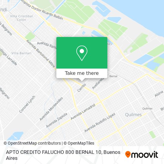 Mapa de APTO CREDITO FALUCHO 800 BERNAL 10