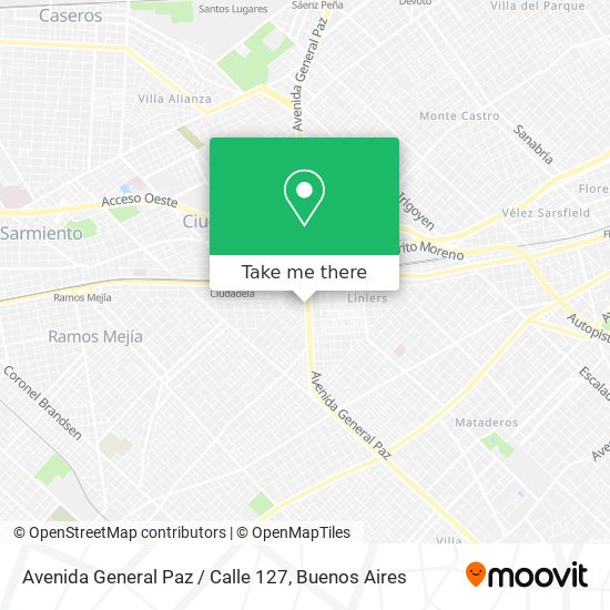 Avenida General Paz / Calle 127 map