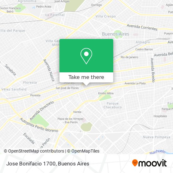 Jose Bonifacio 1700 map