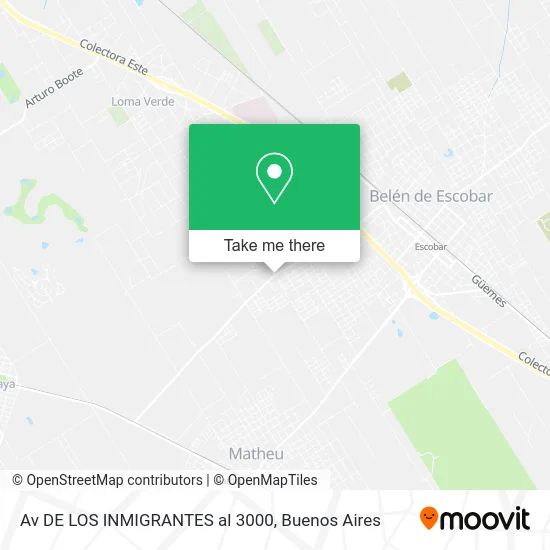 Av  DE LOS INMIGRANTES al 3000 map