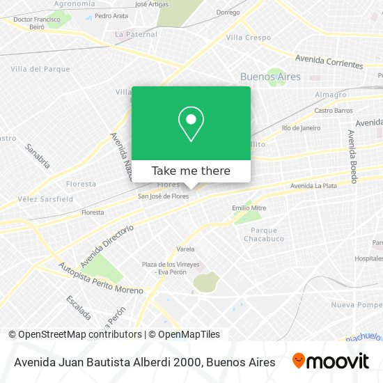 Avenida Juan Bautista Alberdi 2000 map