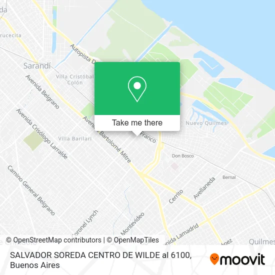 Mapa de SALVADOR SOREDA CENTRO DE WILDE al 6100