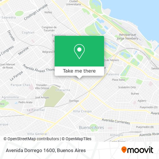 Avenida Dorrego 1600 map