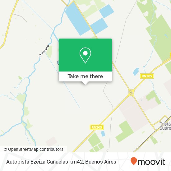 Autopista Ezeiza Cañuelas km42 map