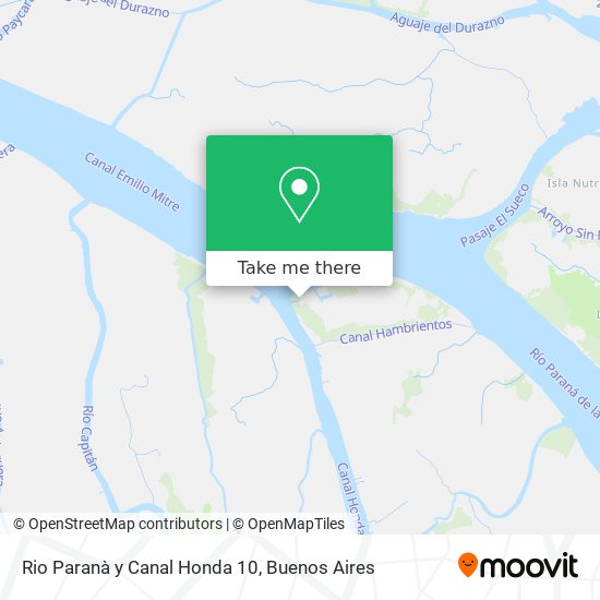 Mapa de Rio Paranà y Canal Honda 10
