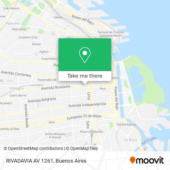 RIVADAVIA  AV  1261 map