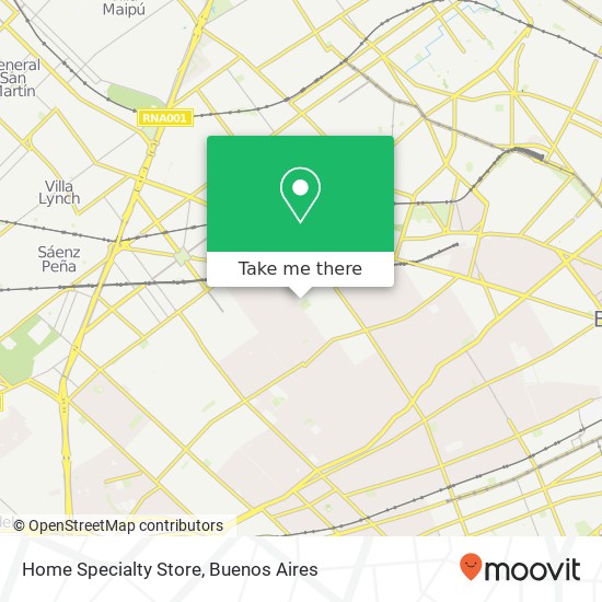 Mapa de Home Specialty Store