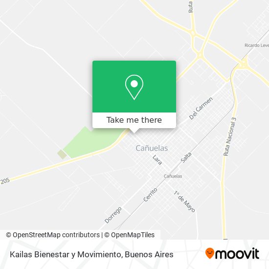 Kailas Bienestar y Movimiento map