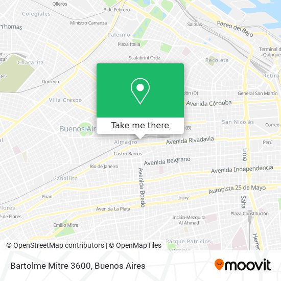 Bartolme Mitre 3600 map