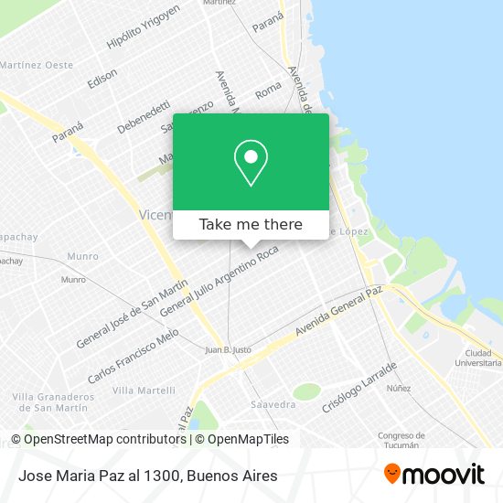 Mapa de Jose Maria Paz al 1300