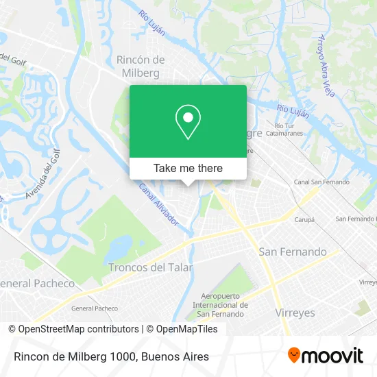 Rincon de Milberg 1000 map