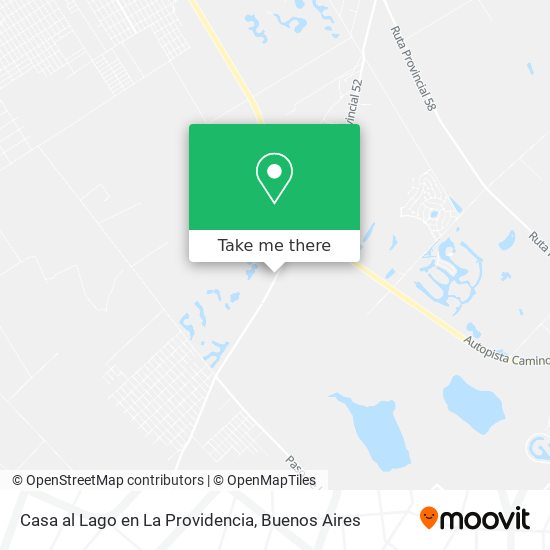 Mapa de Casa al Lago en  La Providencia