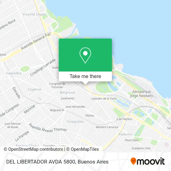 DEL LIBERTADOR  AVDA  5800 map