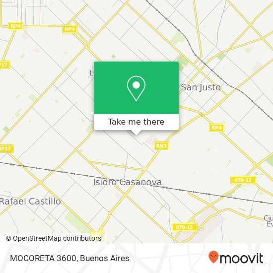 Mapa de MOCORETA 3600