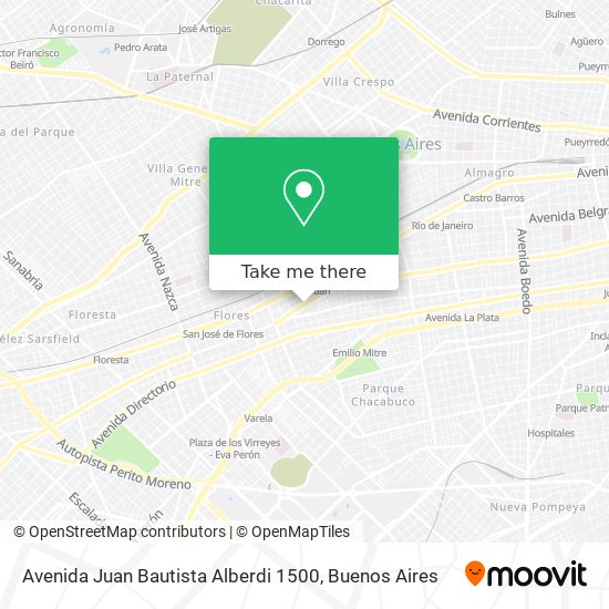 Avenida Juan Bautista Alberdi 1500 map