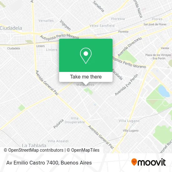 Av  Emilio Castro 7400 map