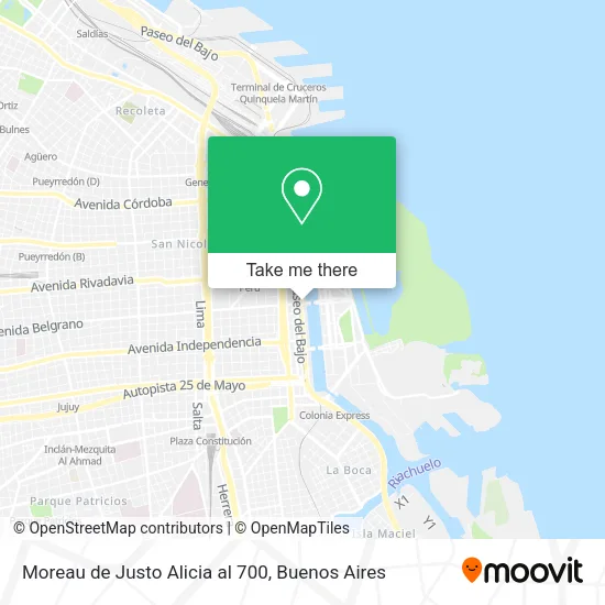 Moreau de Justo Alicia  al 700 map