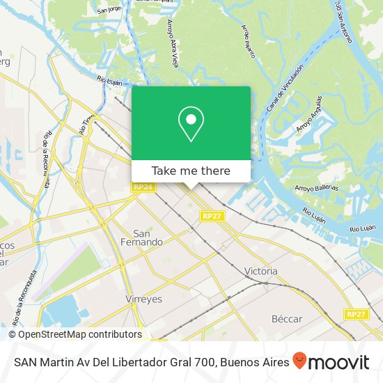 SAN Martin  Av  Del Libertador Gral  700 map