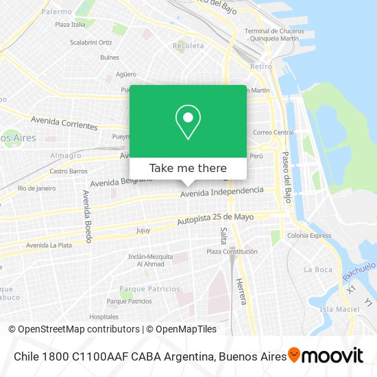 Chile 1800  C1100AAF CABA  Argentina map
