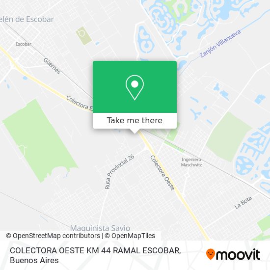Mapa de COLECTORA OESTE KM 44 RAMAL ESCOBAR