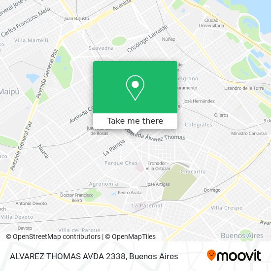 ALVAREZ THOMAS  AVDA  2338 map