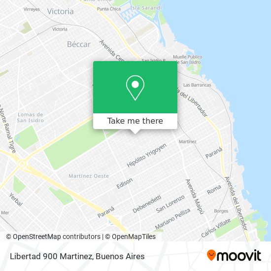 Libertad 900 Martinez map