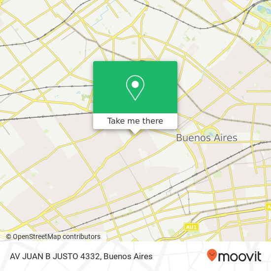 Mapa de AV JUAN B JUSTO 4332