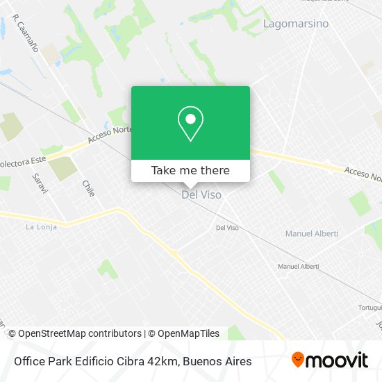 Mapa de Office Park Edificio Cibra 42km