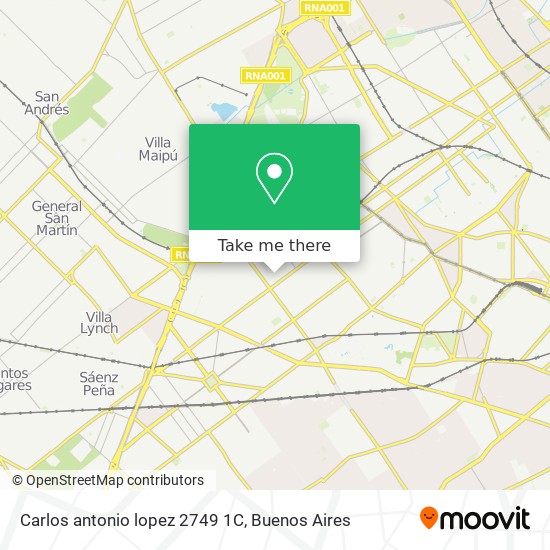 Carlos antonio lopez 2749 1C map