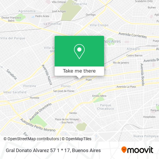 Gral Donato Alvarez 57 1 * 17 map