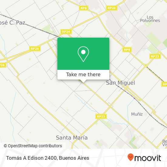 Mapa de Tomás A  Edison 2400