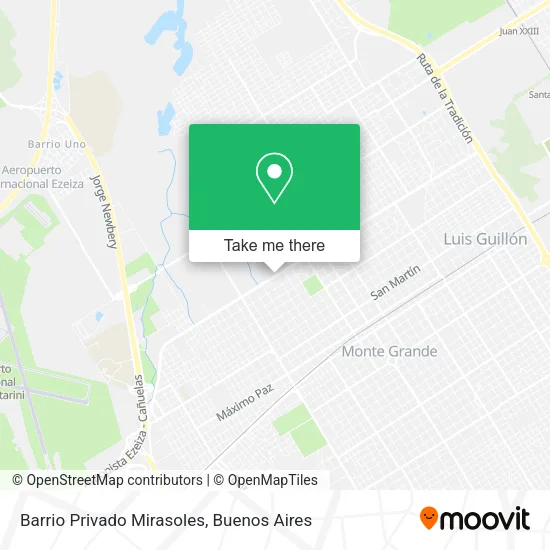 Mapa de Barrio Privado Mirasoles