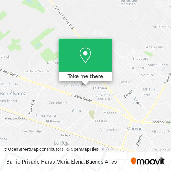 Mapa de Barrio Privado Haras Maria Elena