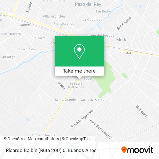 Ricardo Balbín (Ruta 200) 0 map