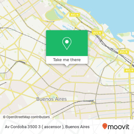 Mapa de Av Cordoba  3500 3 ( ascensor )