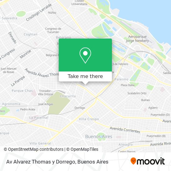 Mapa de Av  Alvarez Thomas y Dorrego