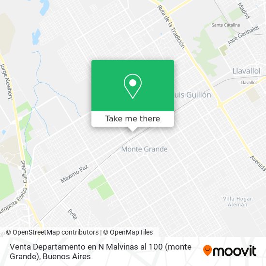 Venta   Departamento en  N  Malvinas al 100 (monte Grande) map