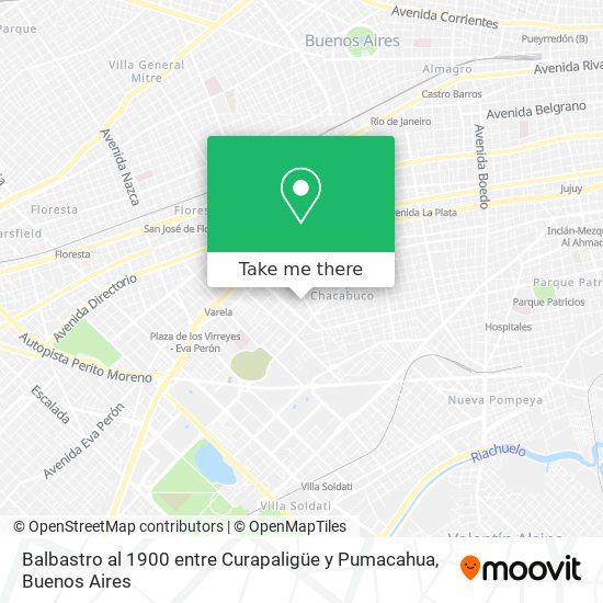 Mapa de Balbastro al 1900  entre Curapaligüe y Pumacahua