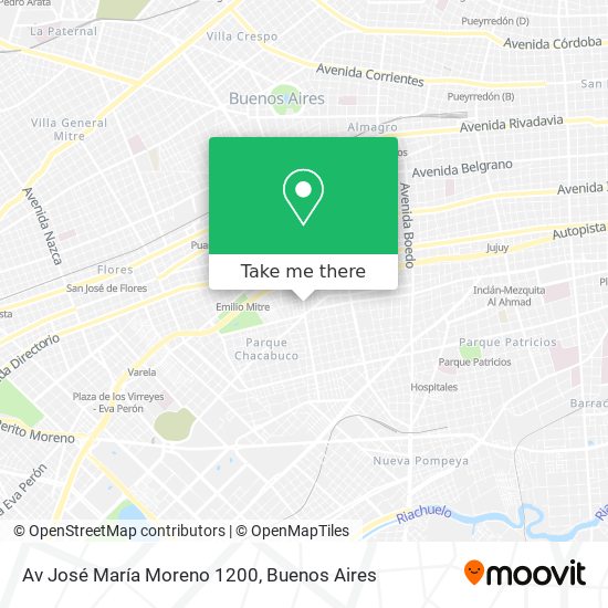 Av  José María Moreno 1200 map