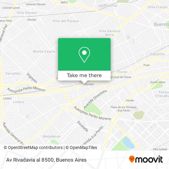 Av  Rivadavia al 8500 map