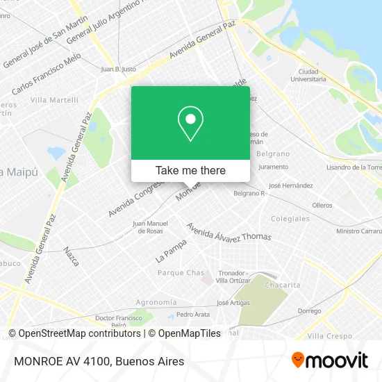 Mapa de MONROE AV  4100