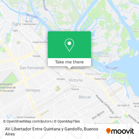 Mapa de AV  Libertador Entre Quintana y Gandolfo