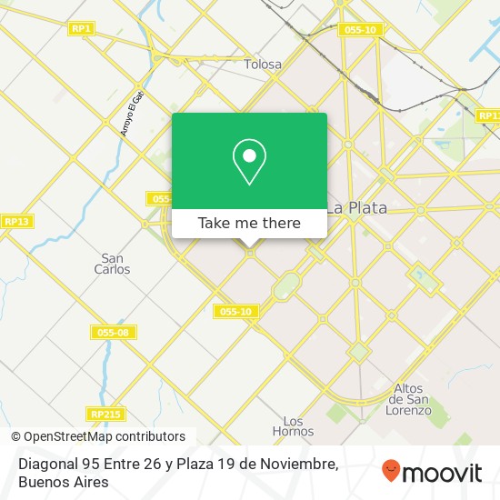 Diagonal 95 Entre 26 y Plaza 19 de Noviembre map