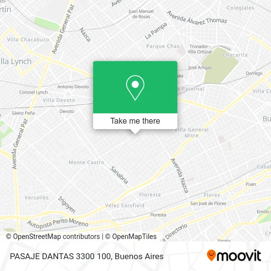 Mapa de PASAJE DANTAS 3300 100