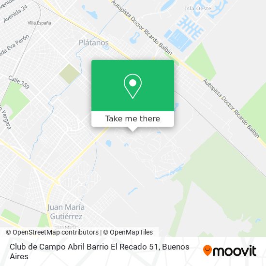 Mapa de Club de Campo Abril   Barrio El Recado 51