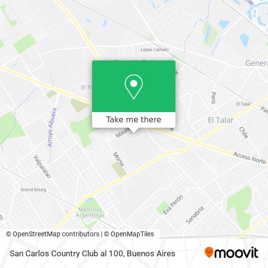 San Carlos Country Club al 100 map
