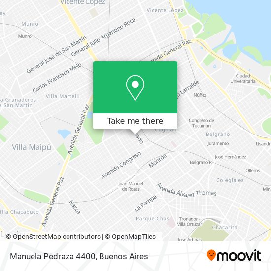 Manuela Pedraza 4400 map