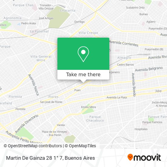Martin De Gainza 28 1° 7 map