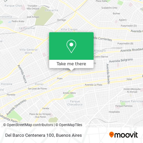 Del Barco Centenera 100 map